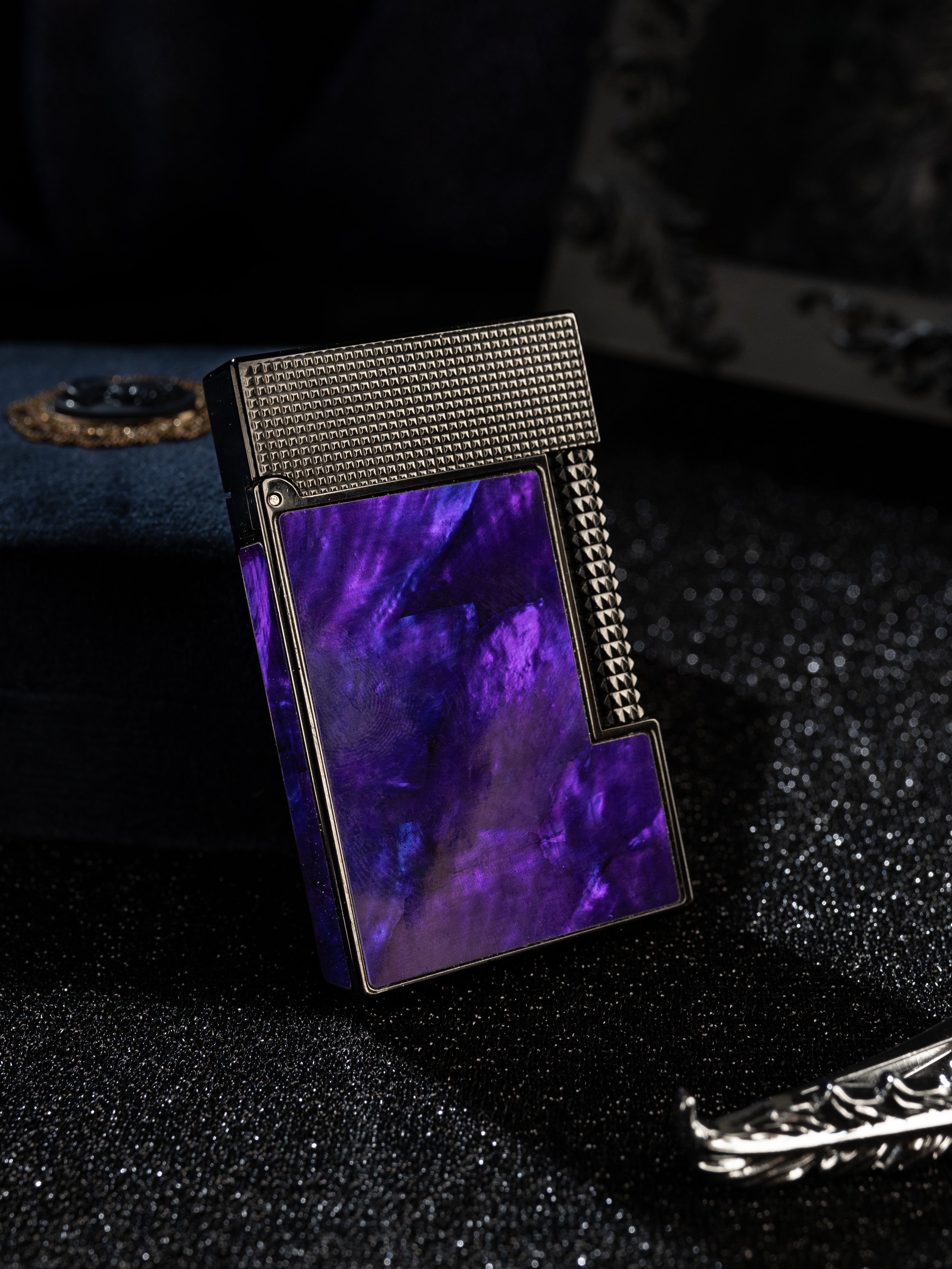 BUNCH "PURPLE CLOUD" | Mystical Raden Mother of Pearl Inlay | Iconic Resonant "Ping" | Solid Integrated Brass Core