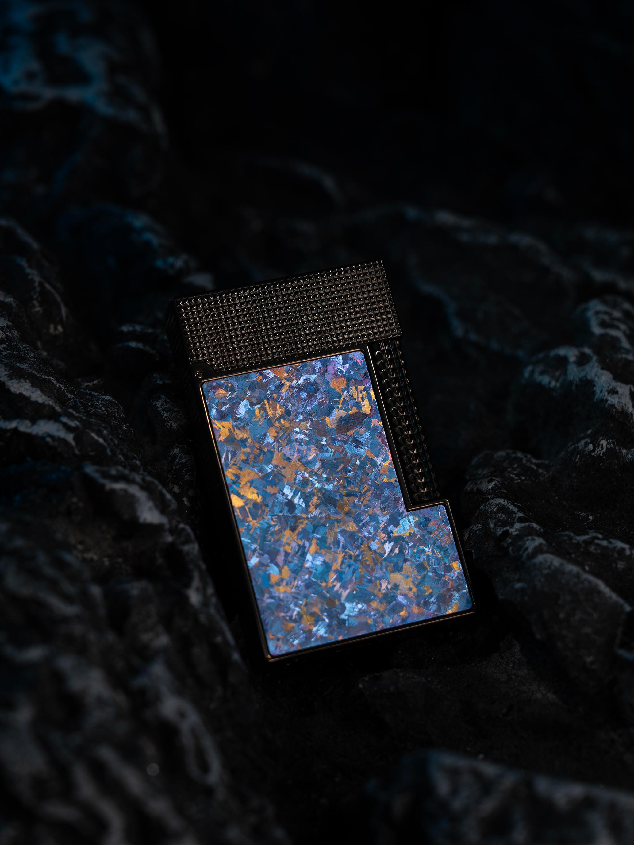 BUNCH "GLACIAL IMPRESSION" | Grade 5 Titanium Alloy Inlay | Industrial Minimalist Design | Solid Integrated Brass Core