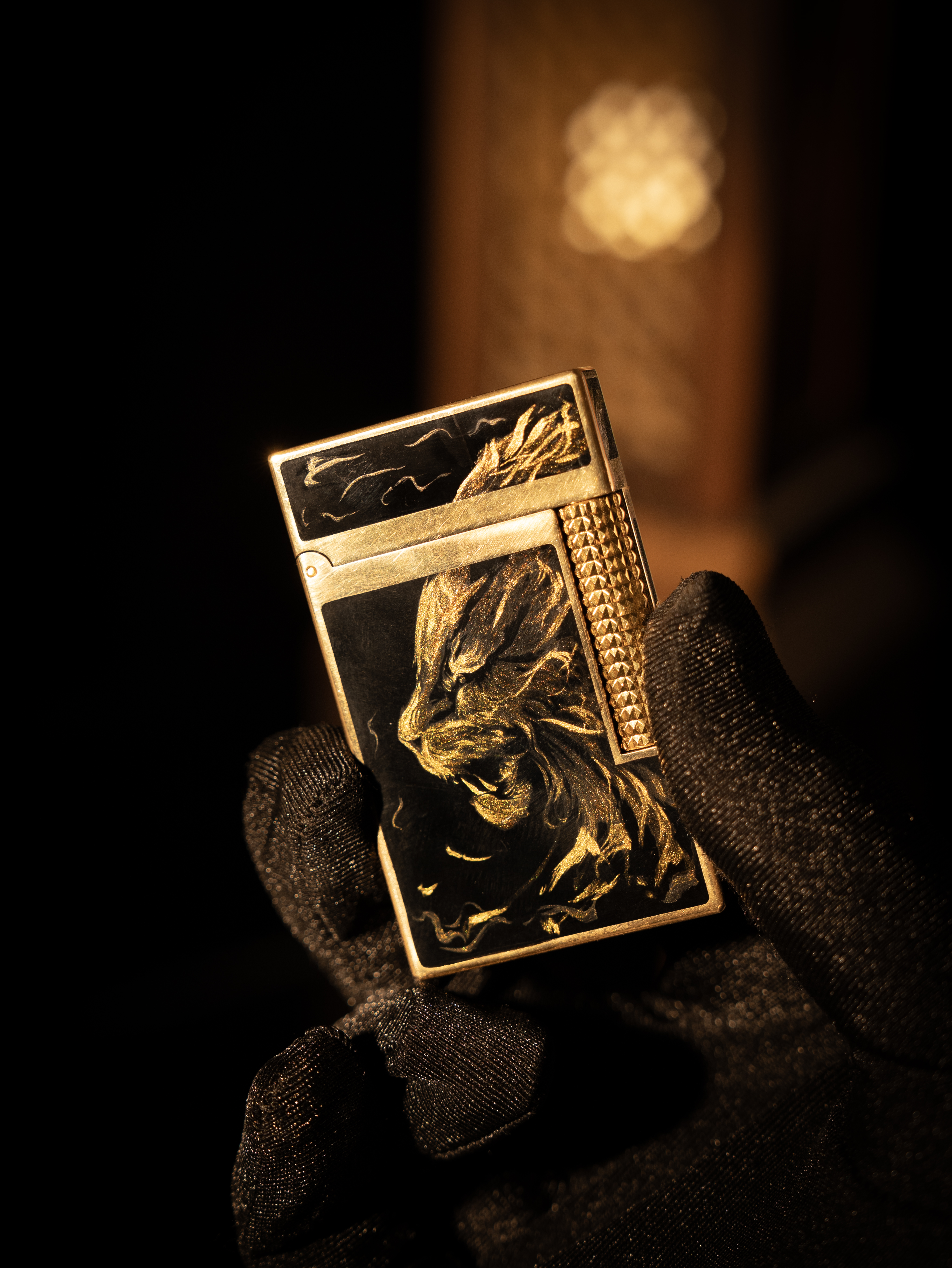 BUNCH "ONYX URUSHI - GOLDEN ROAR" | Hand-Painted Gold Tiger | Iconic Resonant "Ping" | Solid Integrated Brass Core