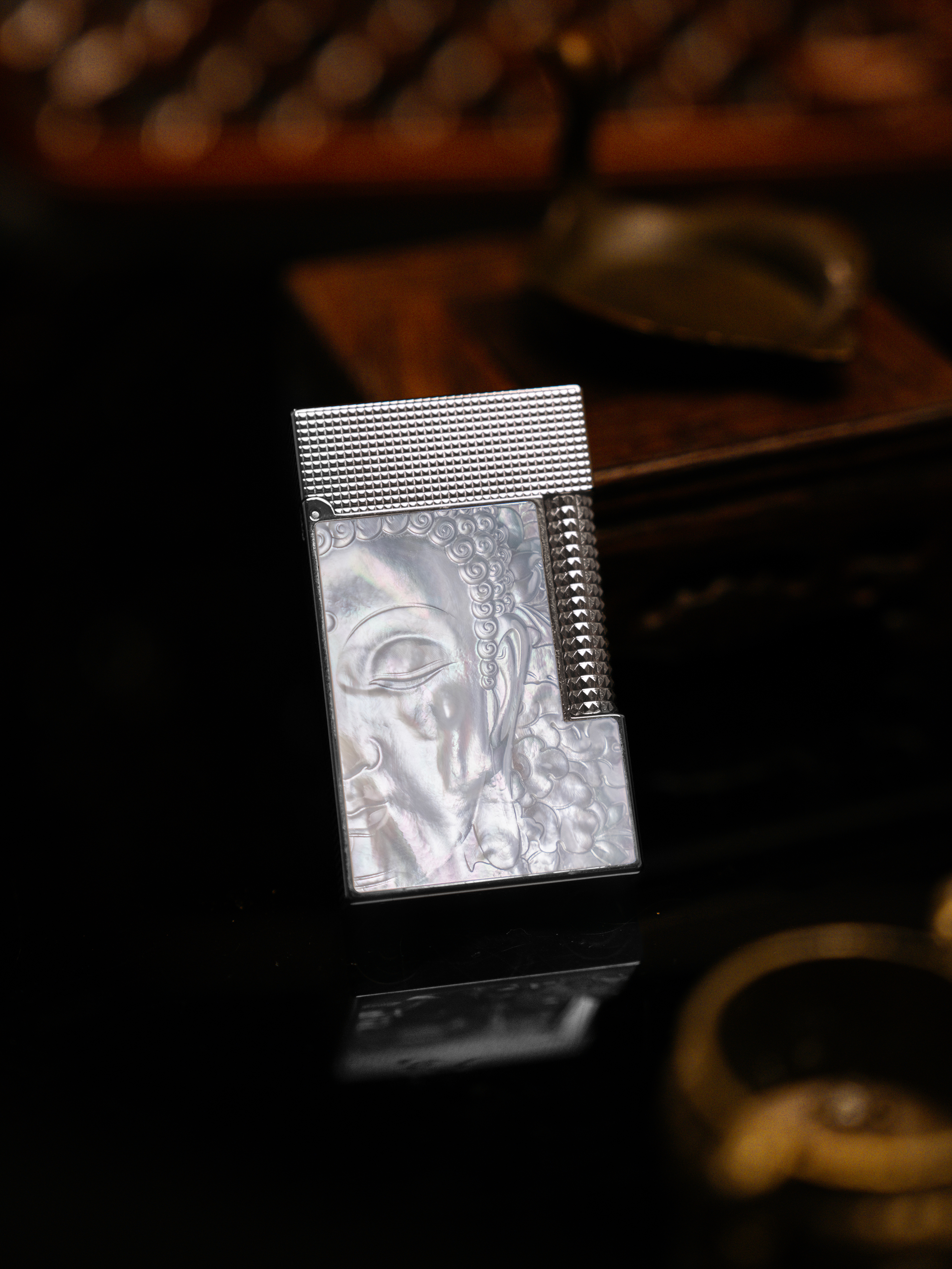 BUNCH "THE DUALITY" | 3D Mother-of-Pearl Relief Sculpture | Integrated Brass Mythic Masterpiece