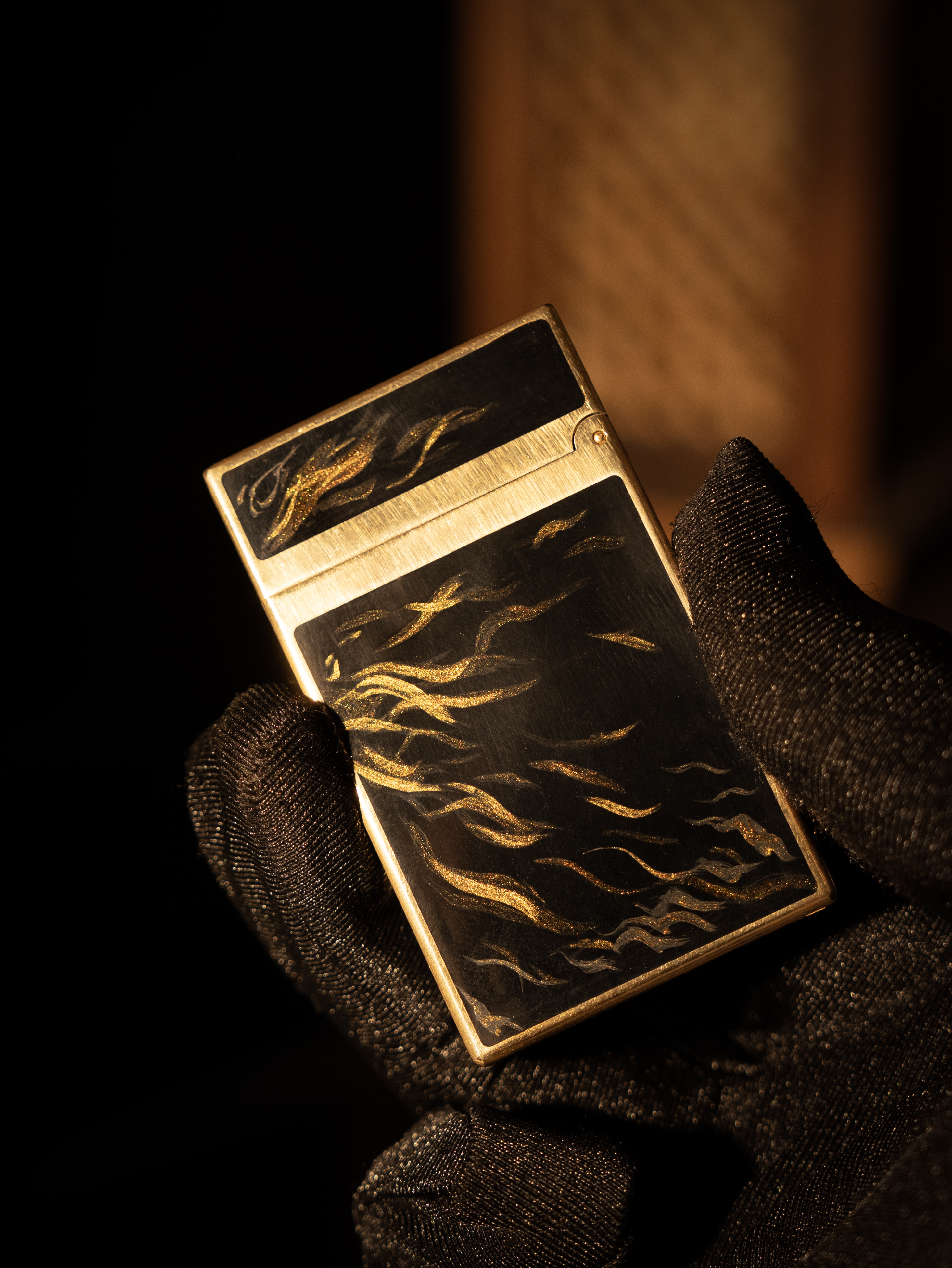 BUNCH "ONYX URUSHI - GOLDEN ROAR" | Hand-Painted Gold Tiger | Iconic Resonant "Ping" | Solid Integrated Brass Core