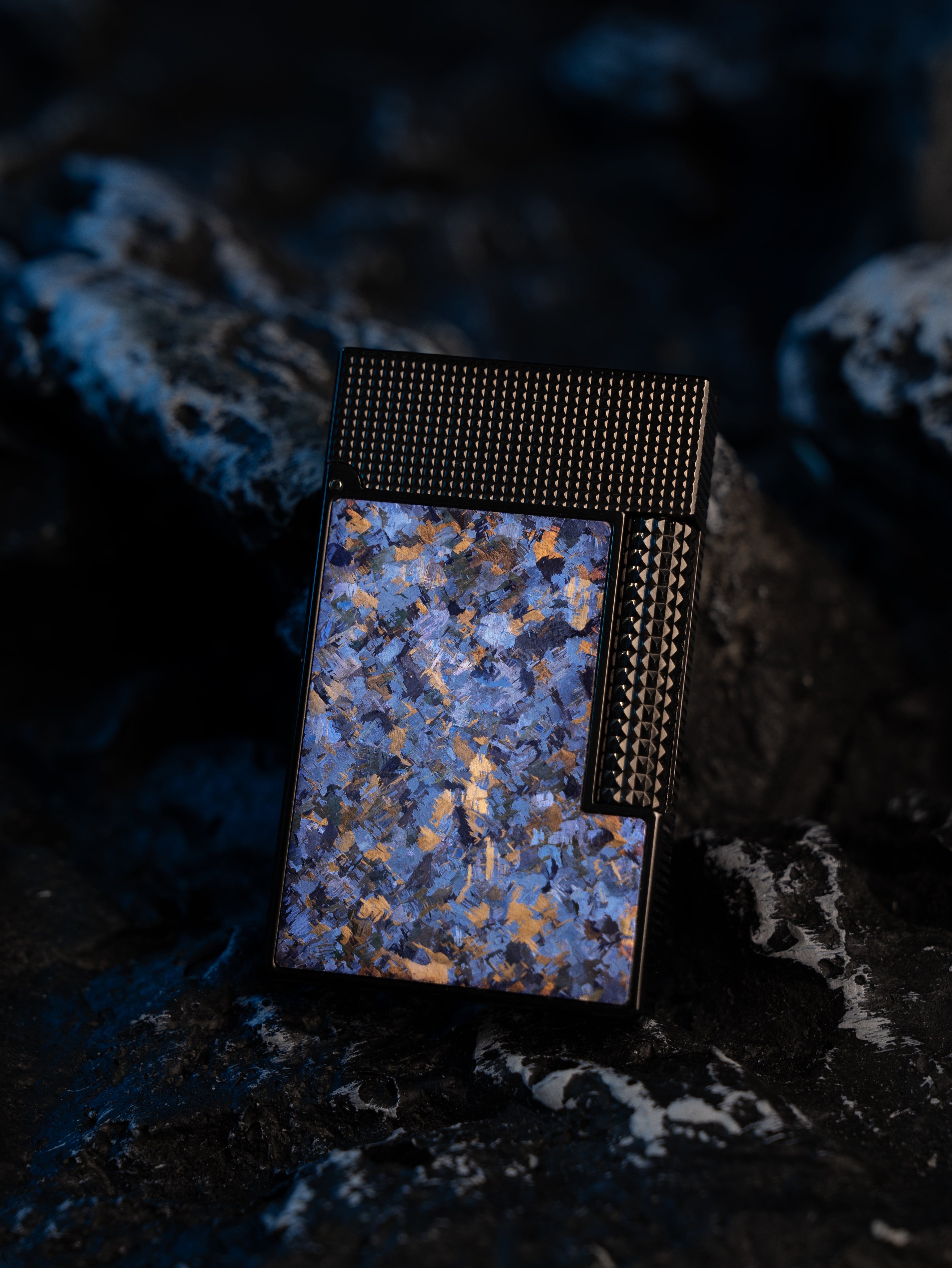 BUNCH "GLACIAL IMPRESSION" | Grade 5 Titanium Alloy Inlay | Industrial Minimalist Design | Solid Integrated Brass Core