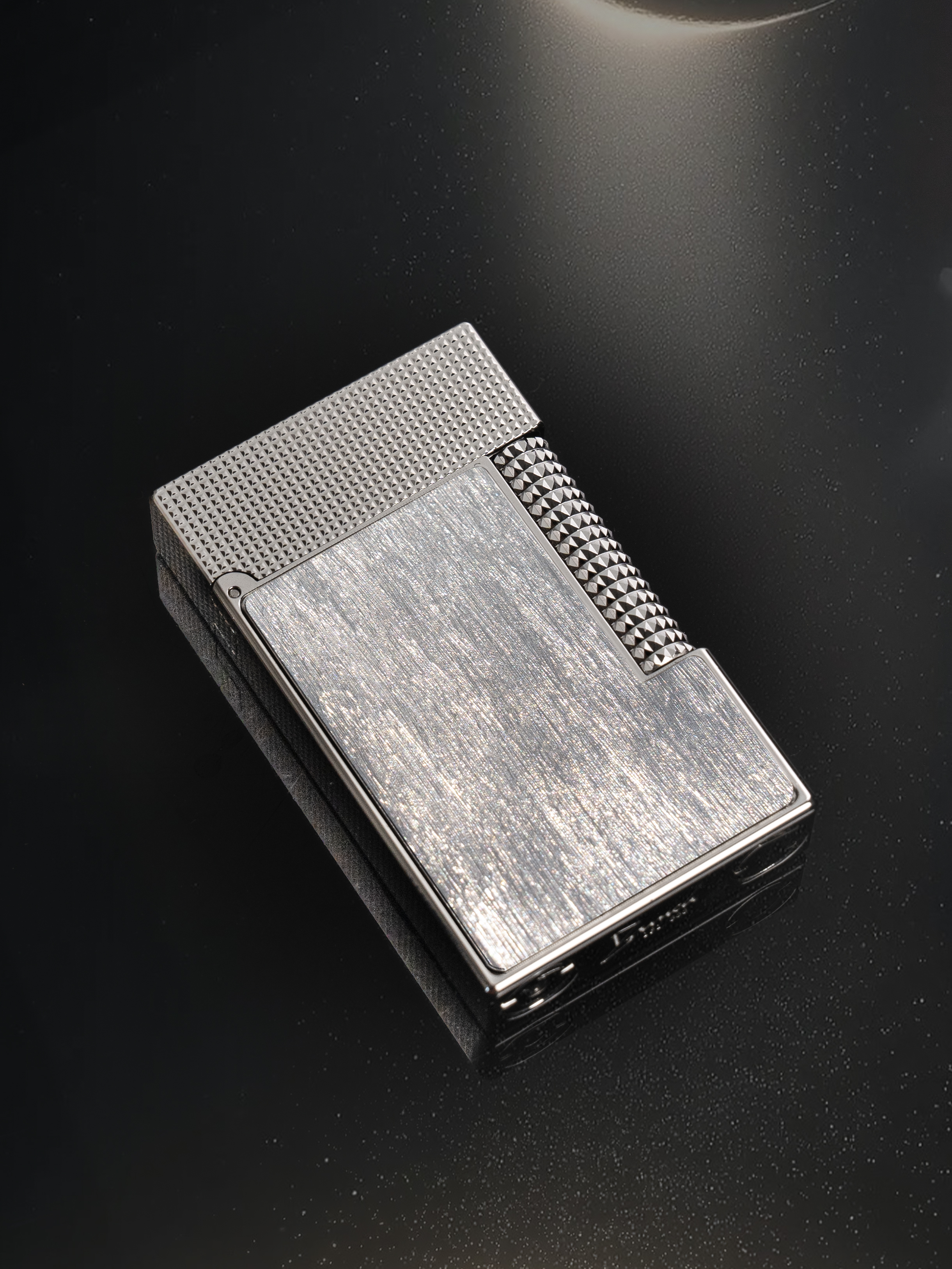 BUNCH "LUNAR VELVET" | S925 Sterling Silver & Rigato Hand-Brushed Art | Dual-Flame Precision Lighter