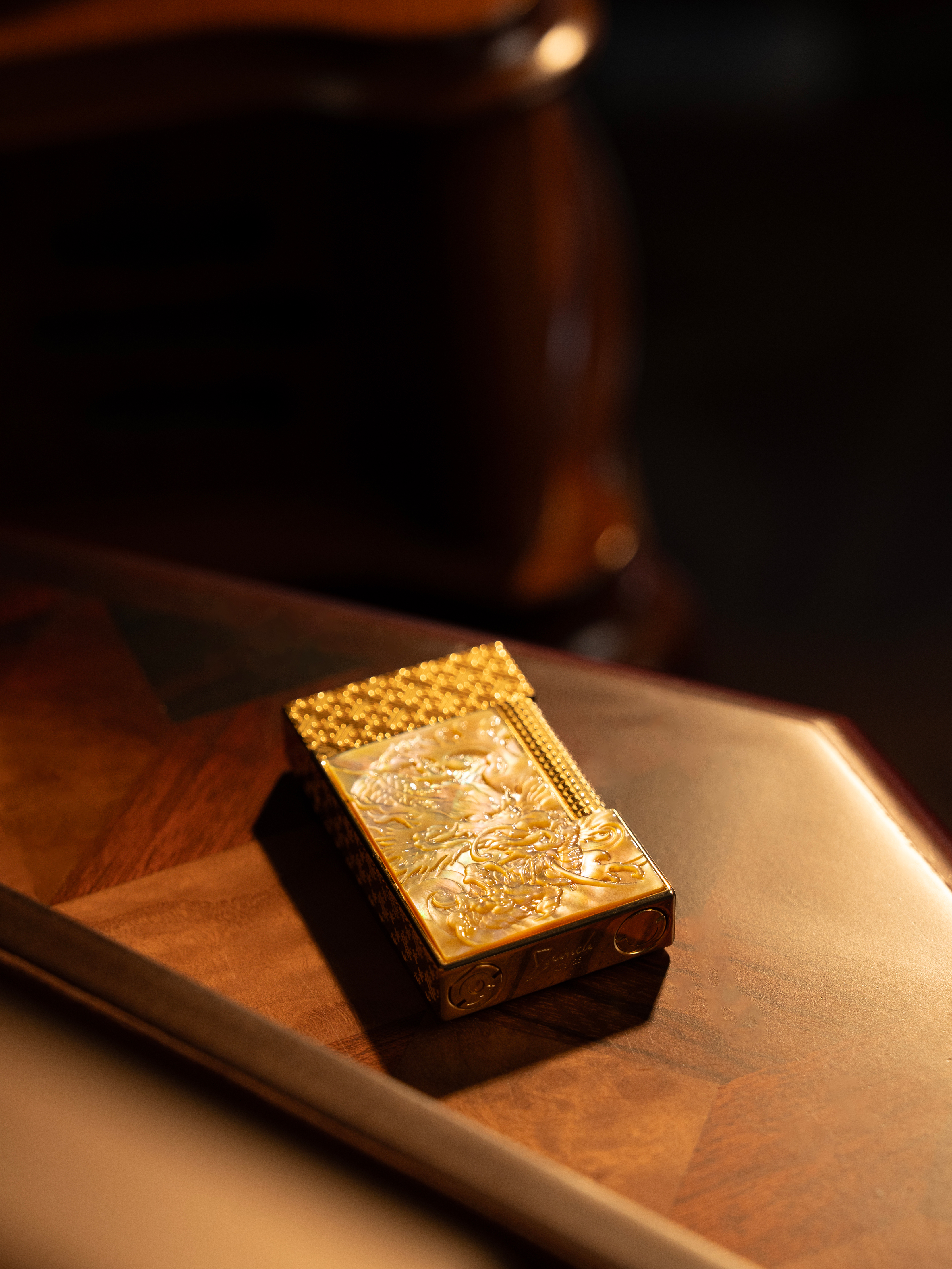 BUNCH "DRAGON & PHOENIX HARMONY" | 3D High-Relief Mother of Pearl | Iconic Resonant "Ping" | Solid Integrated Brass Core