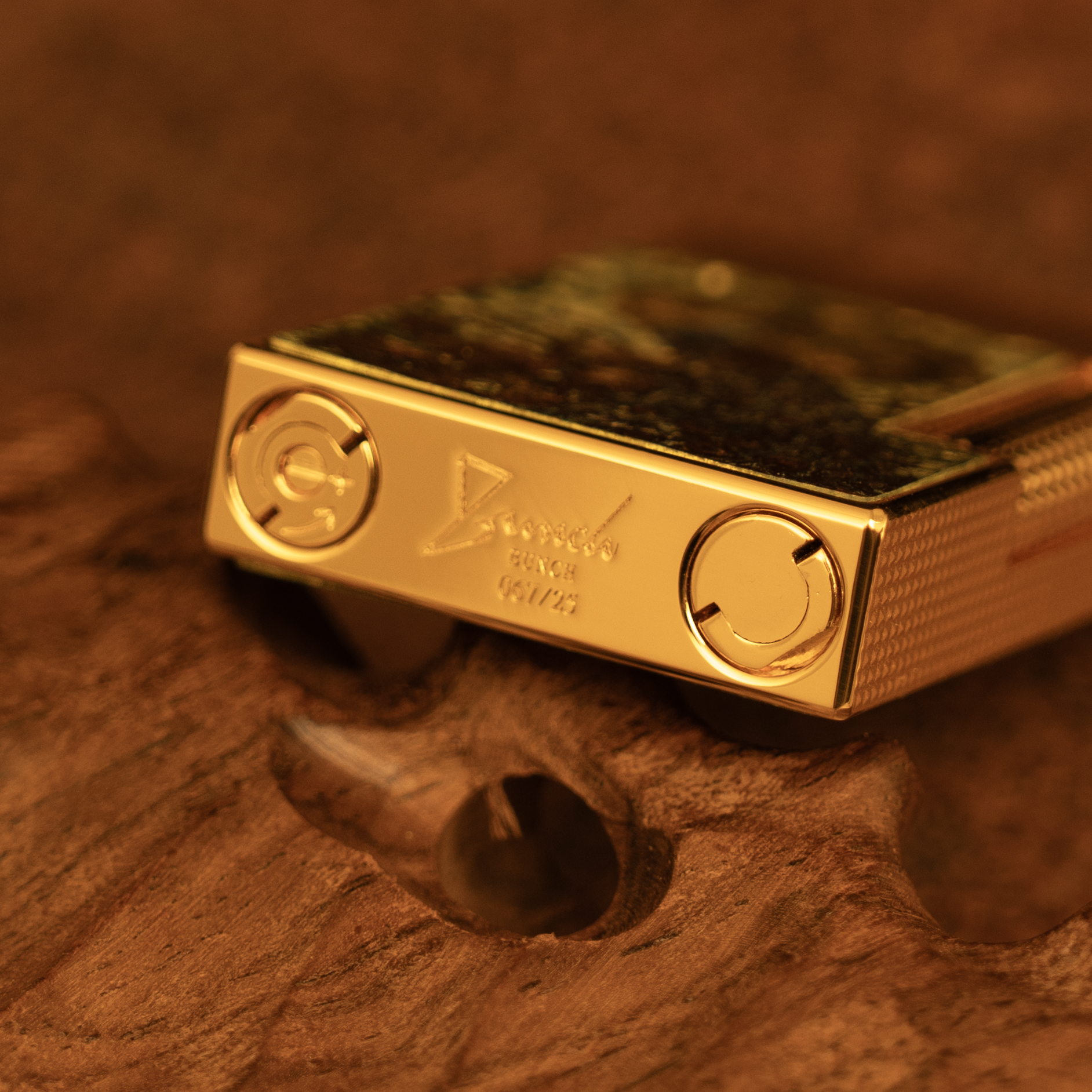 BUNCH "GOLDEN PLUME" | Artisan Titanium Inlay | Iconic Resonant "Ping" | Solid Integrated Brass Core