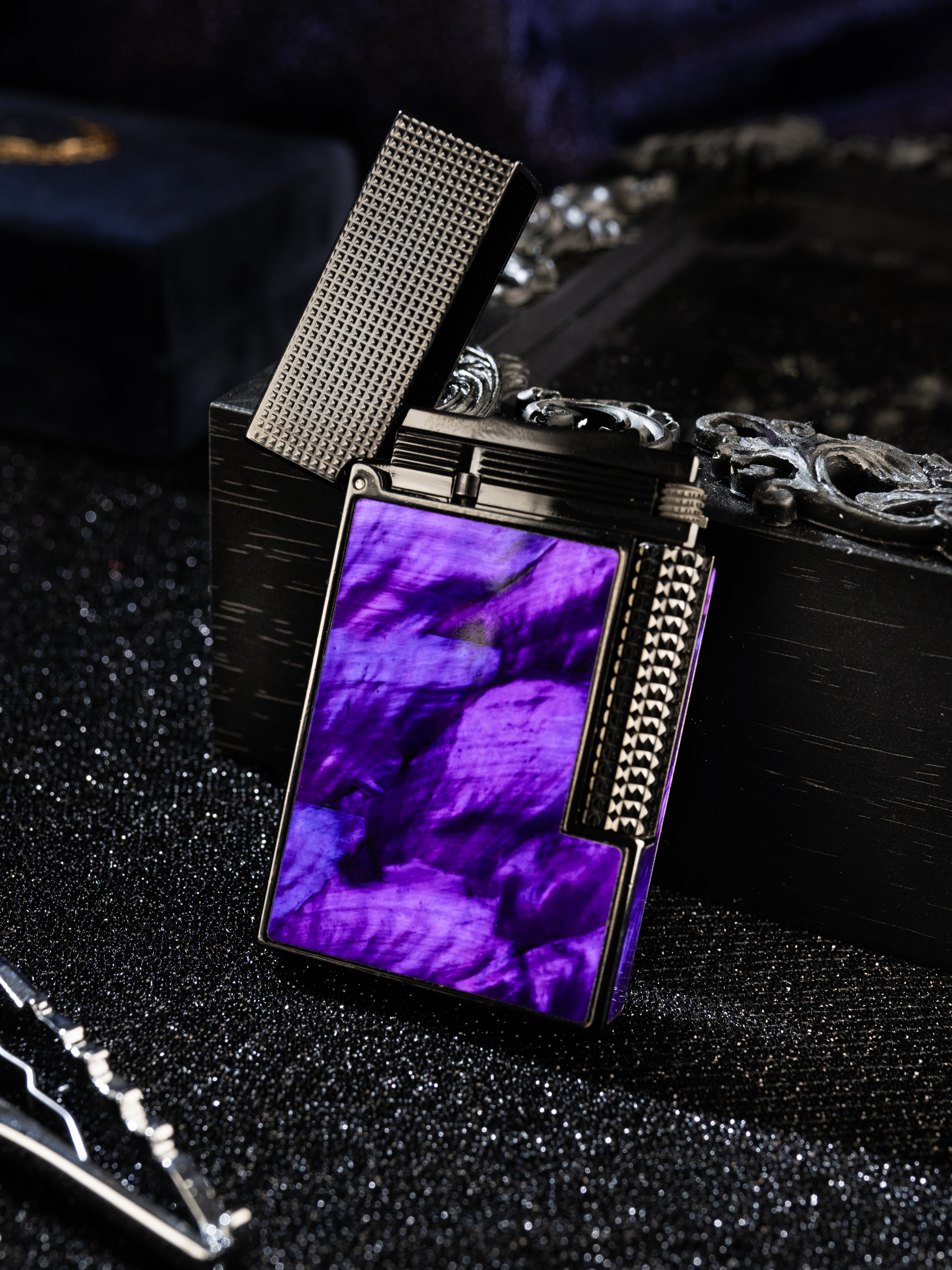 BUNCH "PURPLE CLOUD" | Mystical Raden Mother of Pearl Inlay | Iconic Resonant "Ping" | Solid Integrated Brass Core