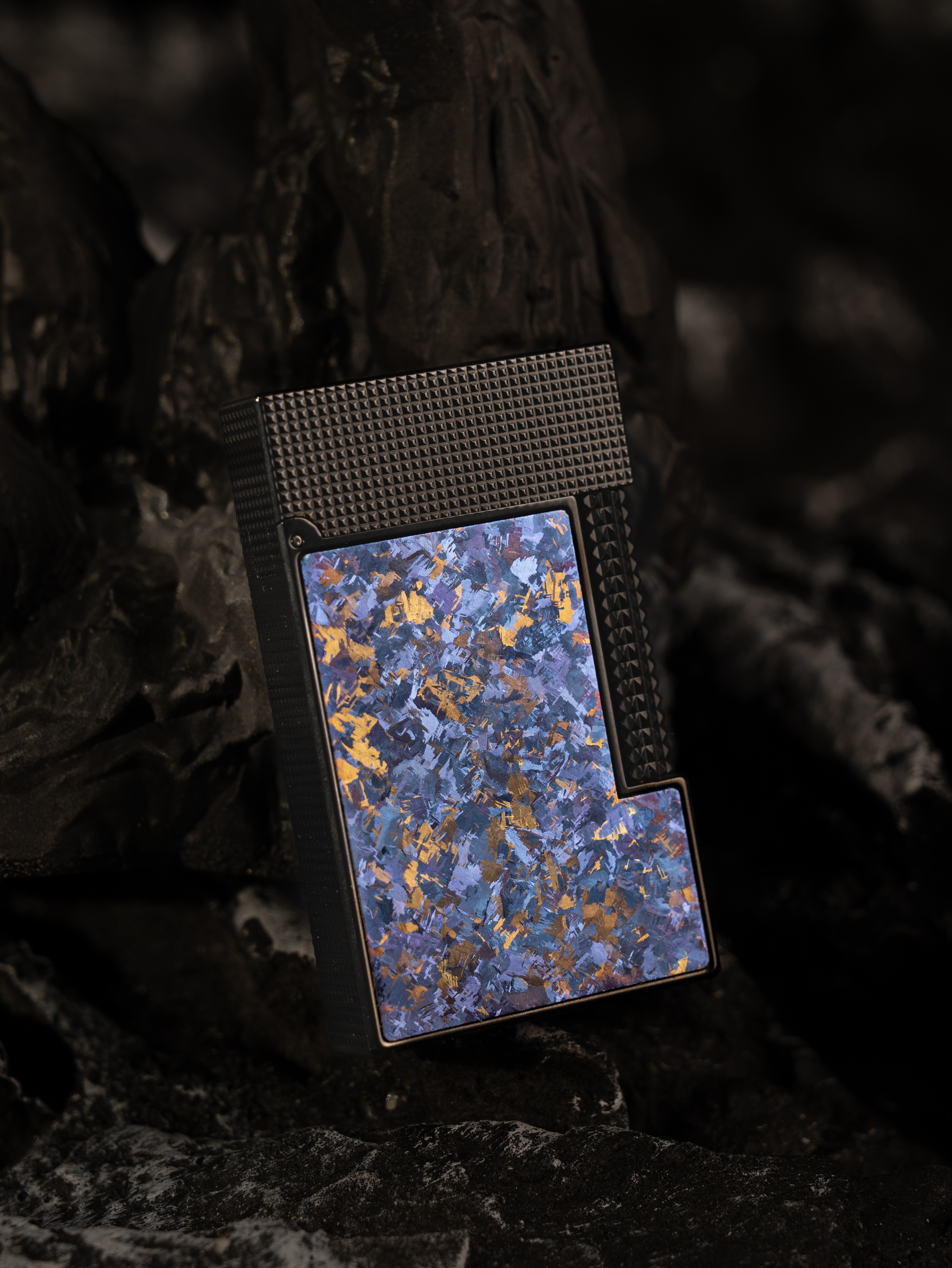 BUNCH "GLACIAL IMPRESSION" | Grade 5 Titanium Alloy Inlay | Industrial Minimalist Design | Solid Integrated Brass Core