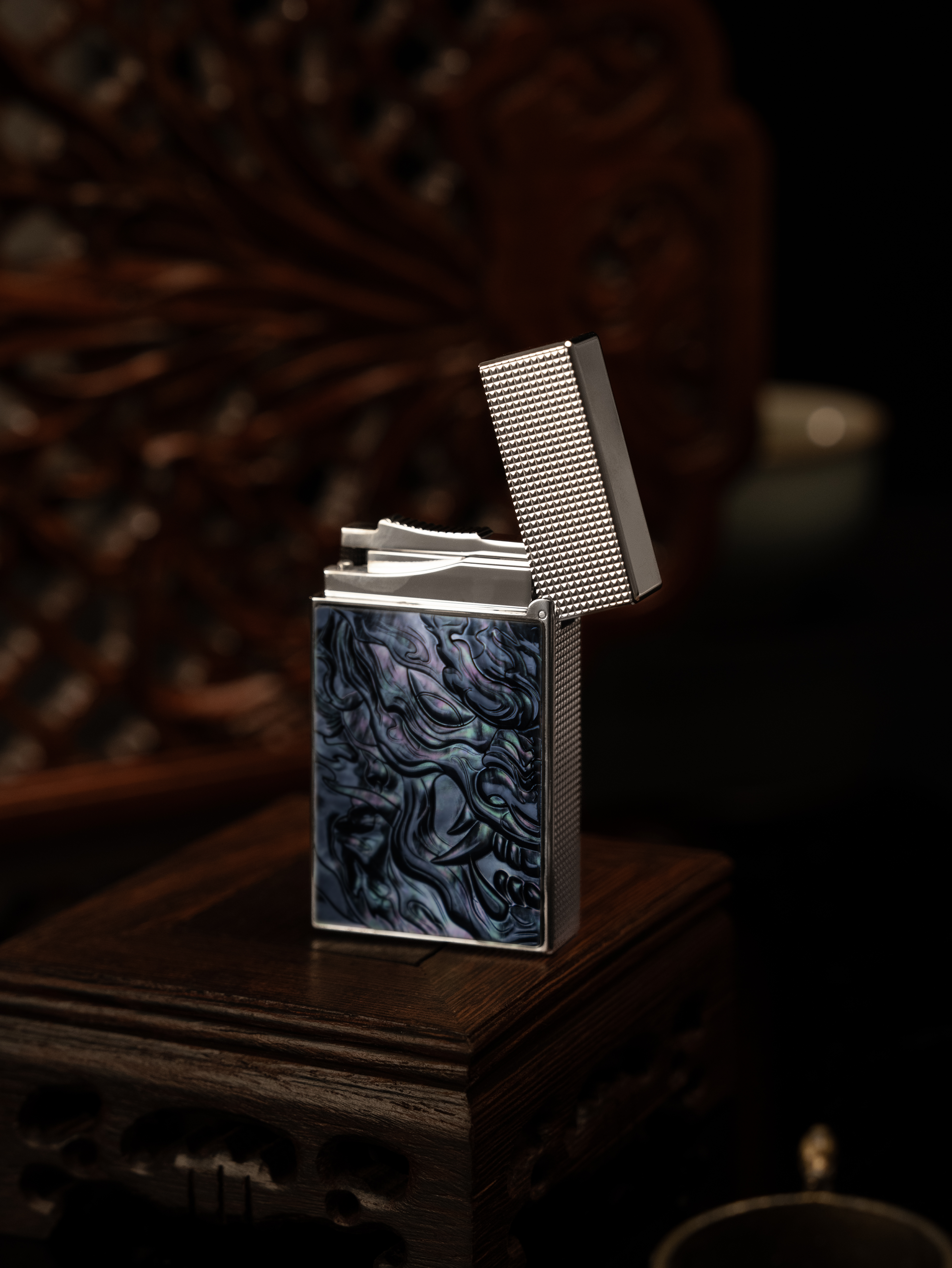 BUNCH "THE DUALITY" | 3D Mother-of-Pearl Relief Sculpture | Integrated Brass Mythic Masterpiece