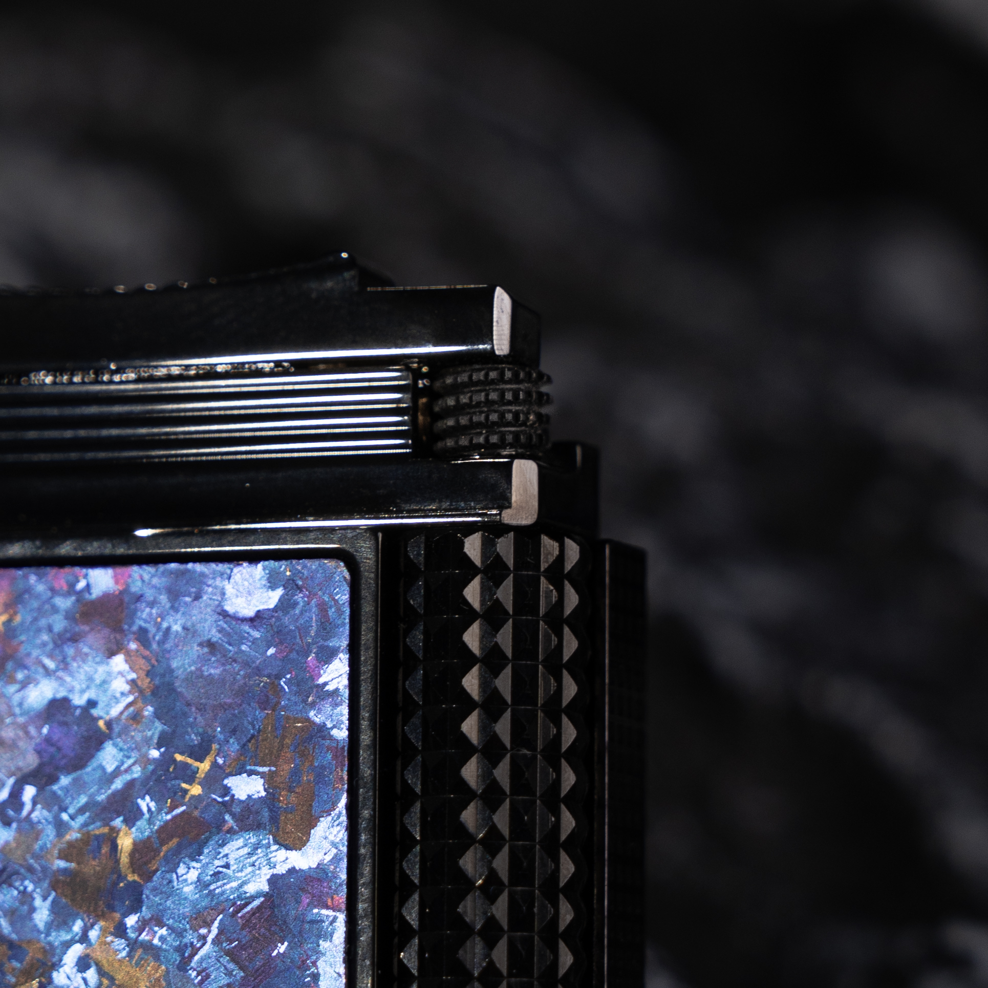 BUNCH "GLACIAL IMPRESSION" | Grade 5 Titanium Alloy Inlay | Industrial Minimalist Design | Solid Integrated Brass Core