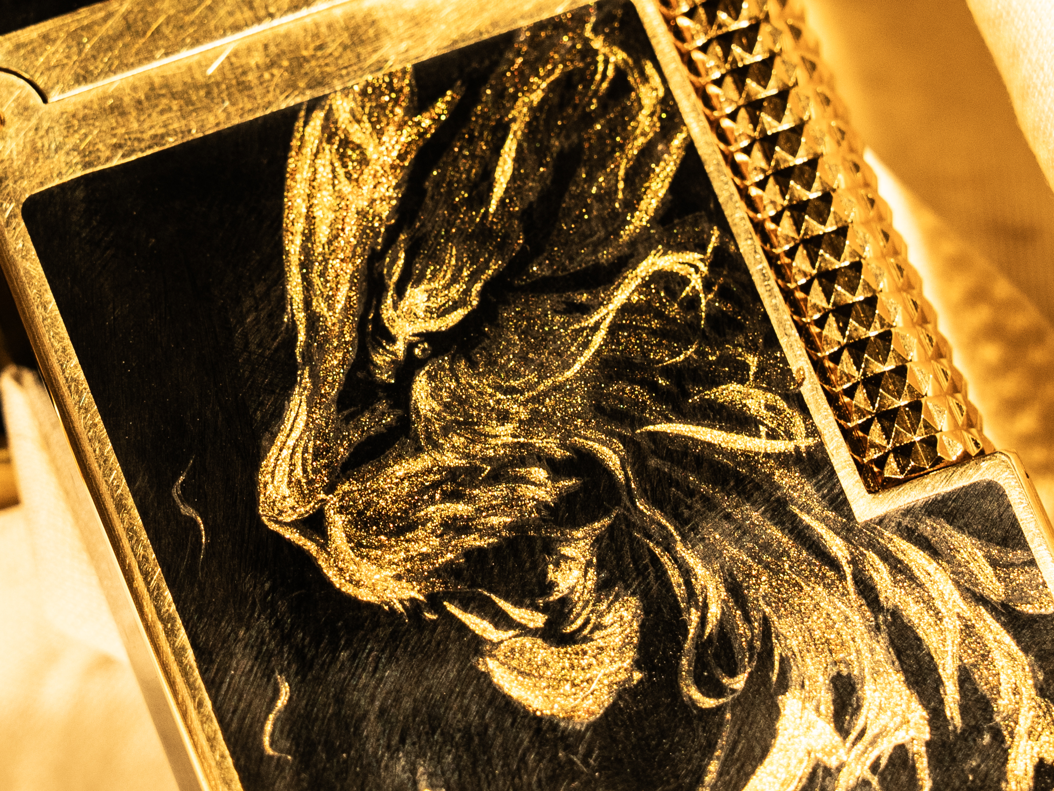 BUNCH "ONYX URUSHI - GOLDEN ROAR" | Hand-Painted Gold Tiger | Iconic Resonant "Ping" | Solid Integrated Brass Core