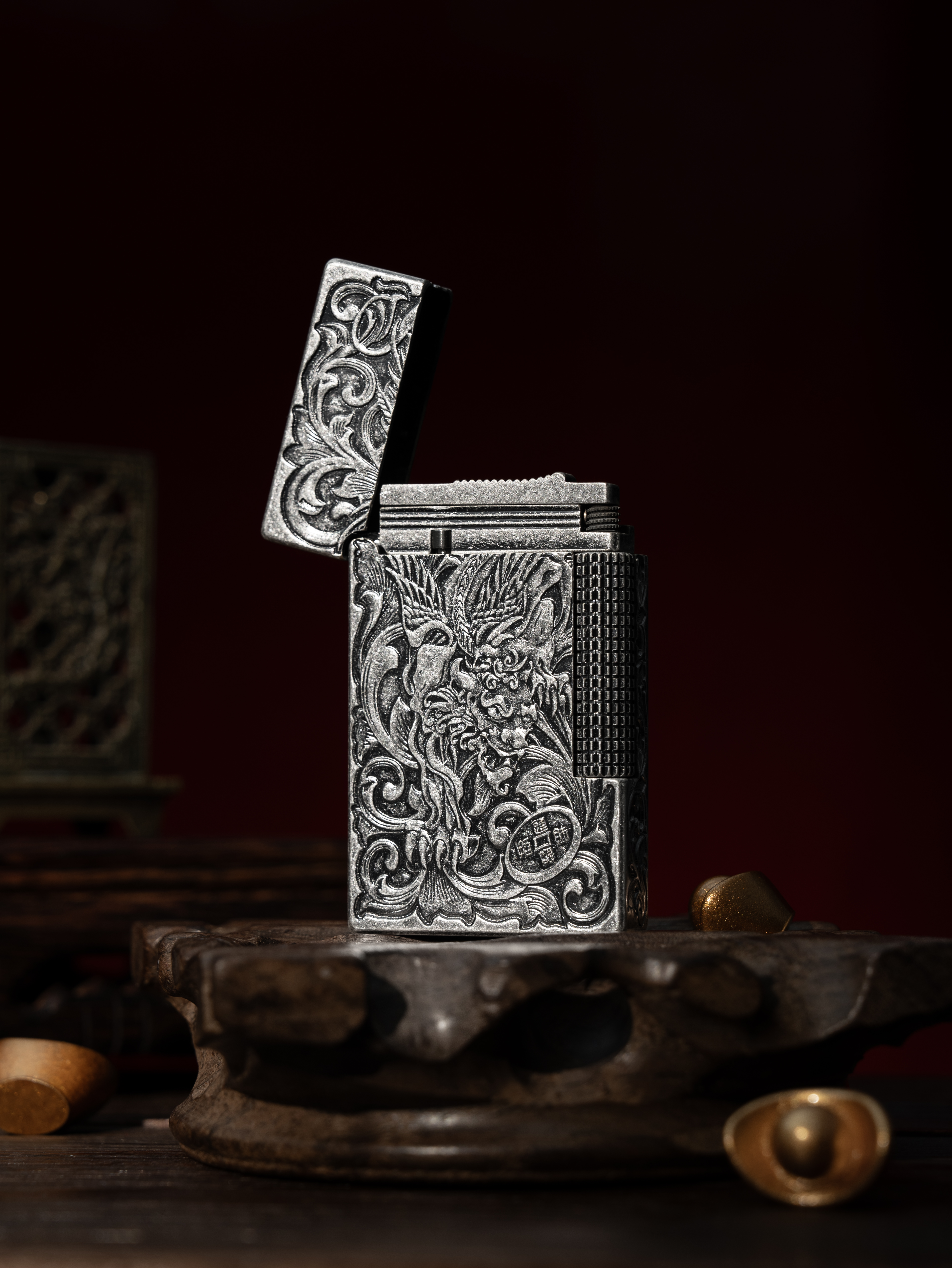 BUNCH "PIXIU" | 3D High-Relief Sculpted Masterpiece | Integrated Brass Wealth-Drawing Lighter