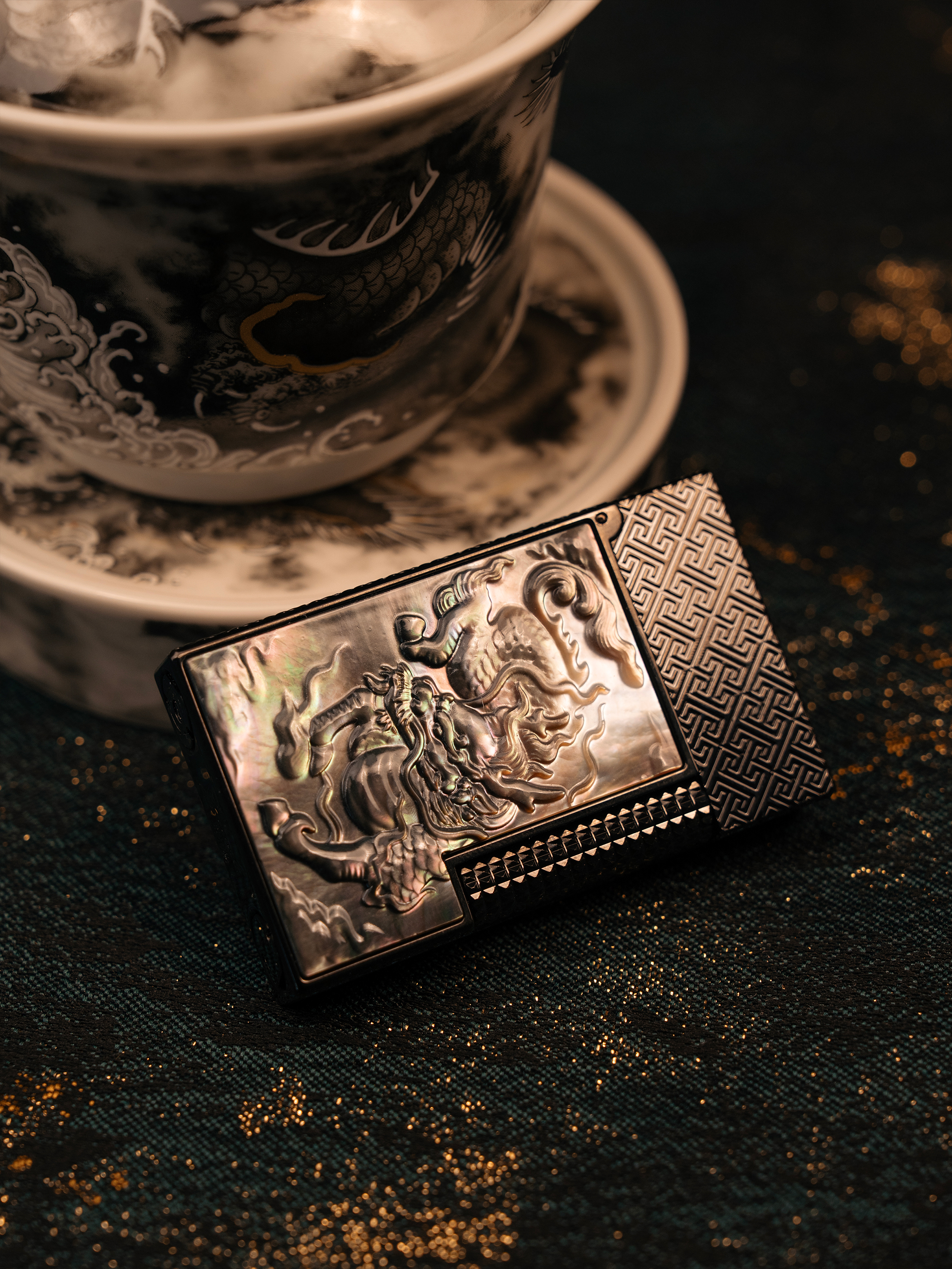 BUNCH "QILIN" | 3D Mother of Pearl Relief | The Symbol of Auspiciousness | Solid Integrated Brass Core