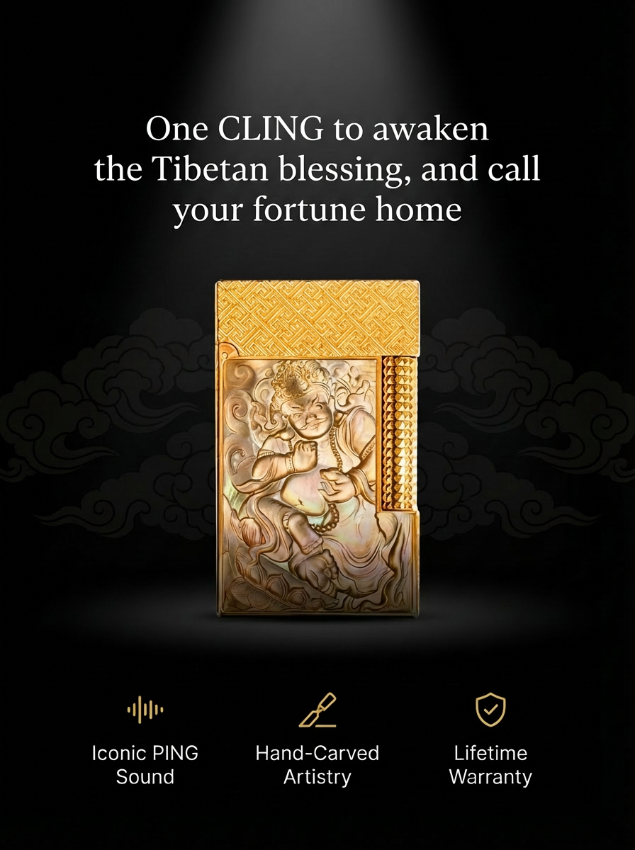 BUNCH "JAMBHALA - YELLOW WEALTH GOD" | Mother-of-Pearl Relief Art | Iconic Resonant "Ping" | Solid Integrated Brass Core