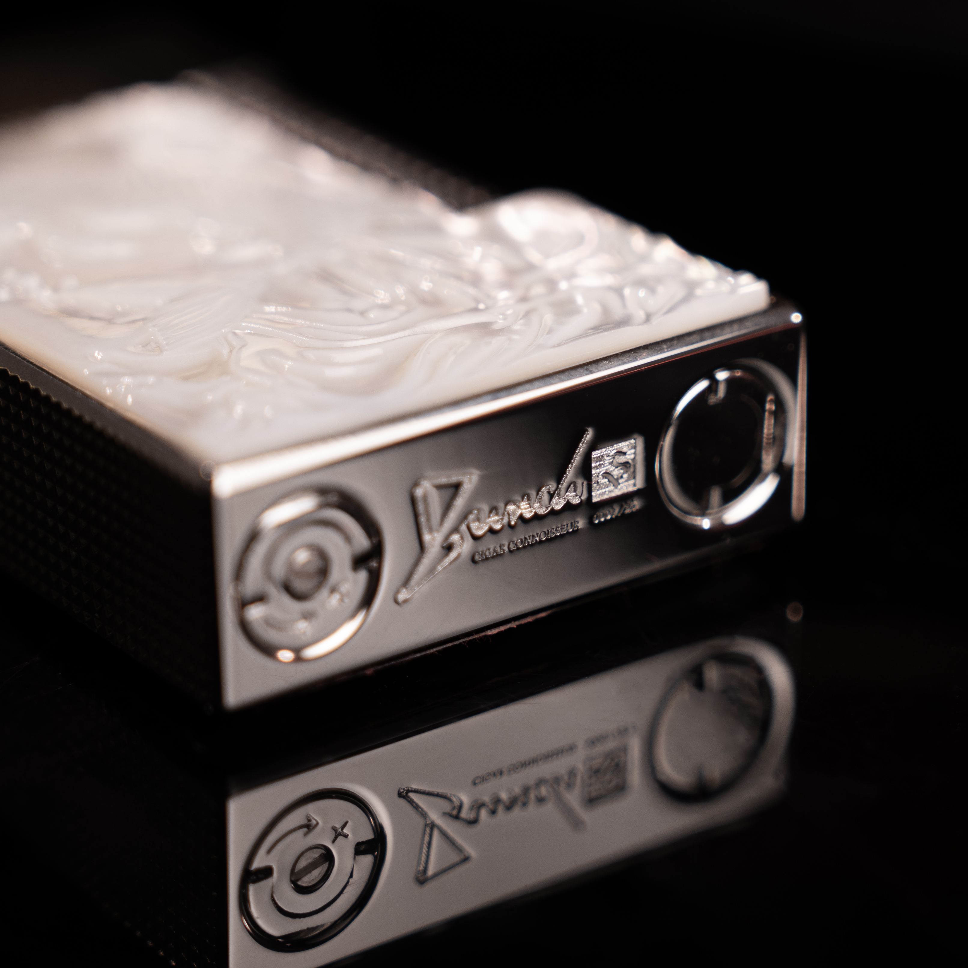 BUNCH "KOI" DUAL FLAME | High-Relief Mother of Pearl | Iconic Resonant "Ping" | 13.2mm Solid Brass Powerhouse