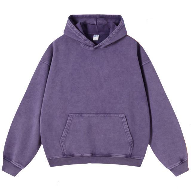 2 Pack Acid Wash Hoodie Oversized Vintage Unisex Heavy Weight Hoodie with Pockets for Men Women Couples Distressed Look Medium