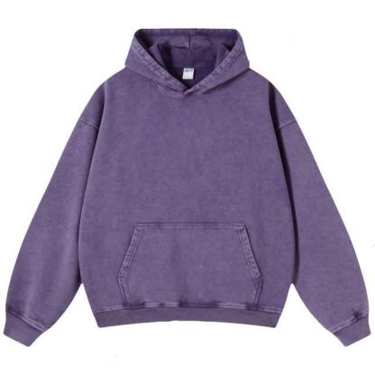 2 Pack Acid Wash Hoodie Oversized Vintage Unisex Heavy Weight Hoodie with Pockets for Men Women Couples Distressed Look Medium