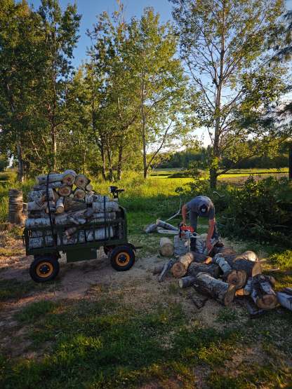 Four-wheel disc brake electric flatbed cargo transport trolley