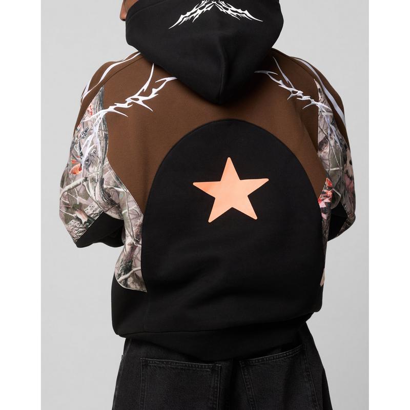 Loiter Hunter Patchwork Hoodie Real Tree Camo