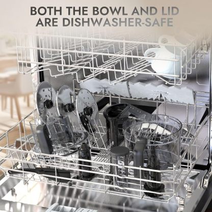 12-Cup Food Processor & Vegetable Chopper, 600W Electric Processor with Slicing, Shredding, Chopping & Pureeing Functions, Large Feed Chute, Dishwasher-Safe Bowl