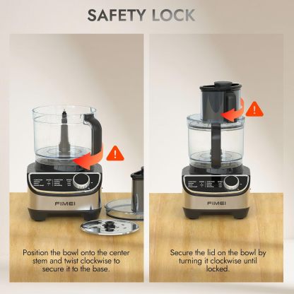 12-Cup Food Processor & Vegetable Chopper, 600W Electric Processor with Slicing, Shredding, Chopping & Pureeing Functions, Large Feed Chute, Dishwasher-Safe Bowl