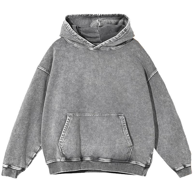 2 Pack Acid Wash Hoodie Oversized Vintage Unisex Heavy Weight Hoodie with Pockets for Men Women Couples Distressed Look Medium