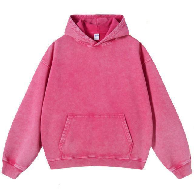 2 Pack Acid Wash Hoodie Oversized Vintage Unisex Heavy Weight Hoodie with Pockets for Men Women Couples Distressed Look Medium