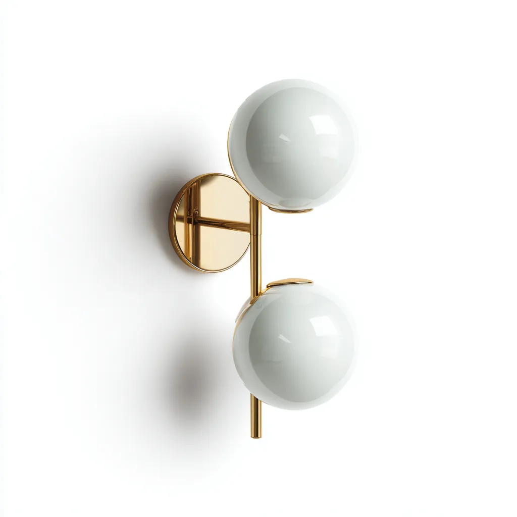 Applique murale - métal-verre - 38x18x26 cm - or-blanc - design moderne-Casagetlab