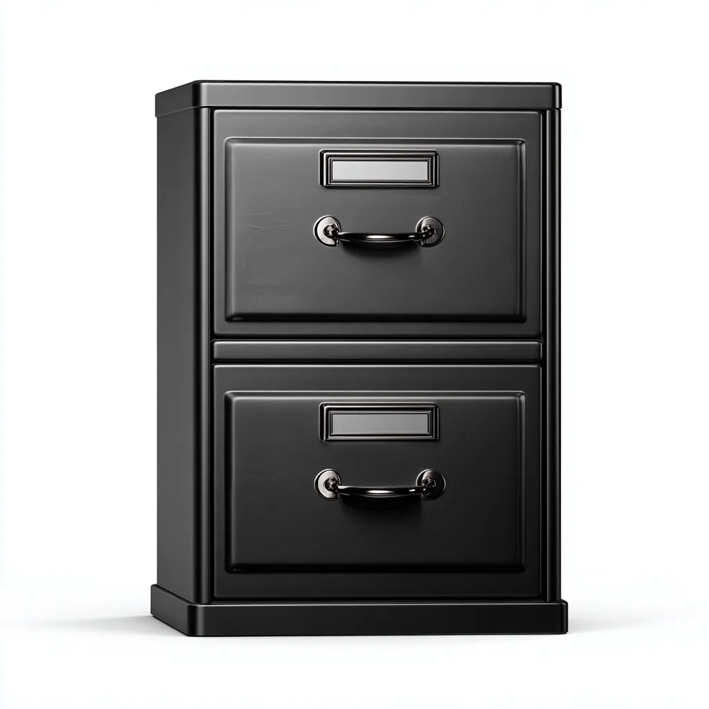 Armoire de bureau - métal - 44x55x78 cm - noir - design industriel-Casagetlab