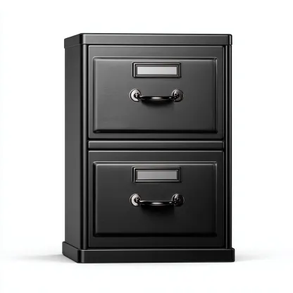 Armoire de bureau - métal - 44x55x78 cm - noir - design industriel-Casagetlab