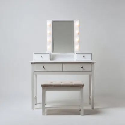 Coiffeuse-bois-110x45x148 cm-blanc-style moderne-Casagetlab