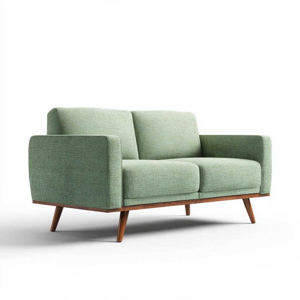 Canapé droit - tissu - 174x83x85 cm - vert menthe - style moderne-Casagetlab