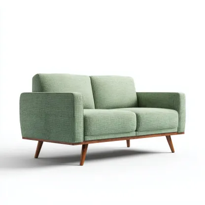 Canapé droit - tissu - 174x83x85 cm - vert menthe - style moderne-Casagetlab