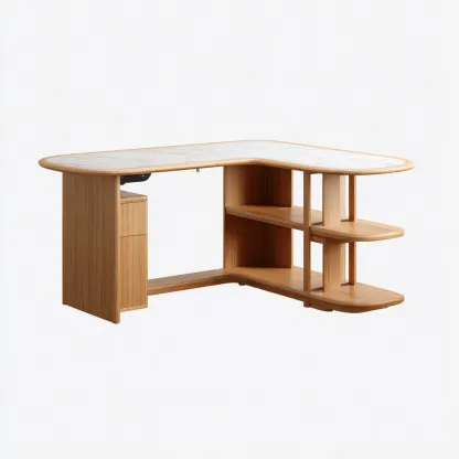 Bureau - bois - 160x120x75 cm - chêne clair - design contemporain-Casagetlab