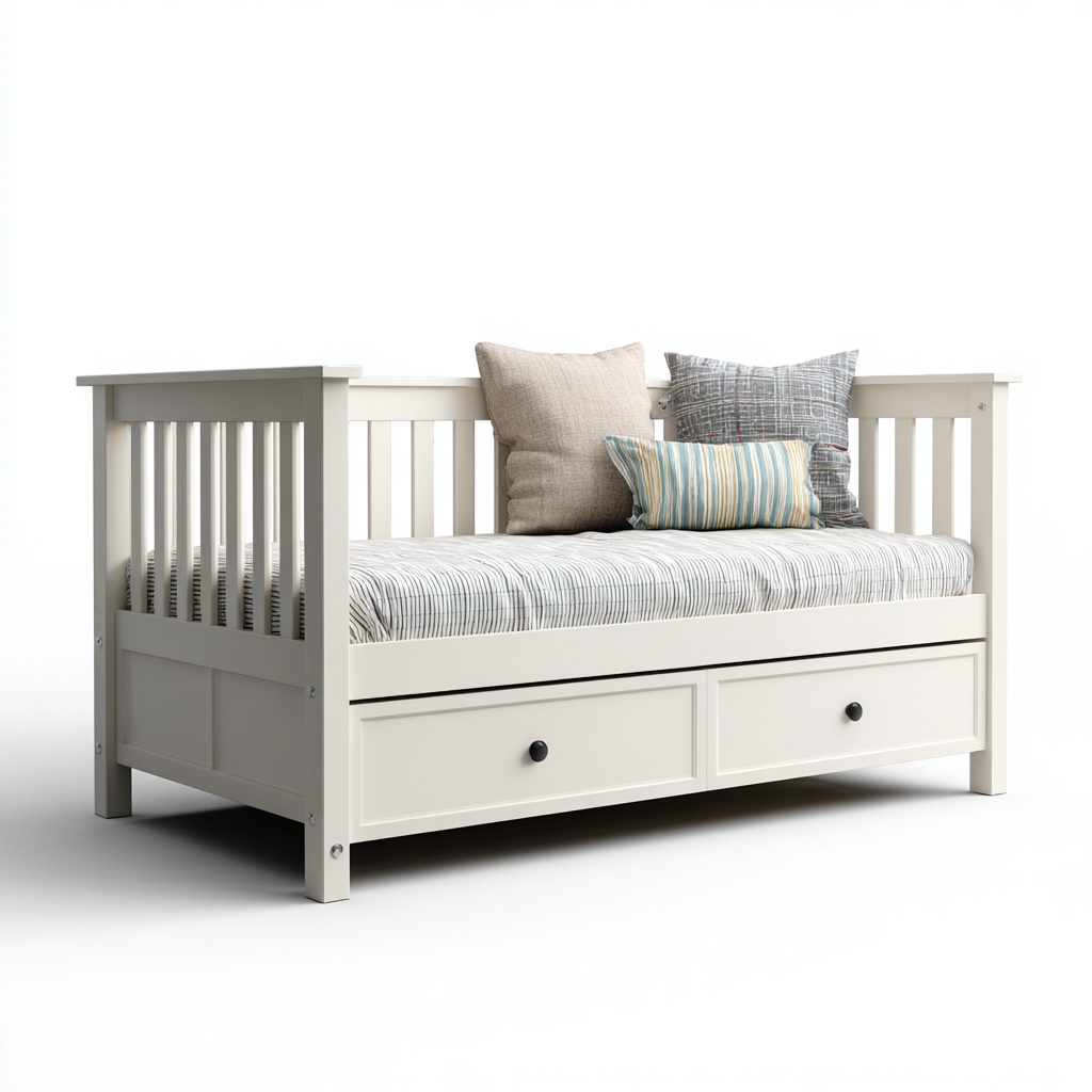 Canapé lit-bois-tissu-205x98x90 cm-blanc-style contemporain-Casagetlab