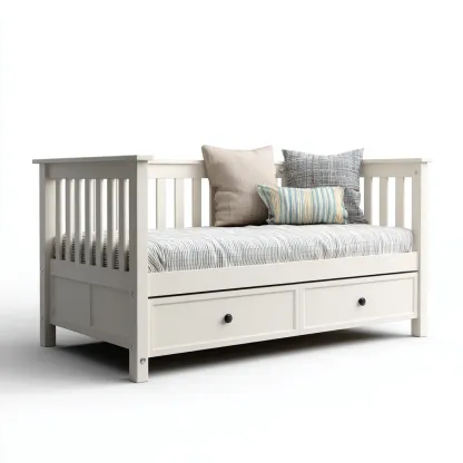 Canapé lit-bois-tissu-205x98x90 cm-blanc-style contemporain-Casagetlab