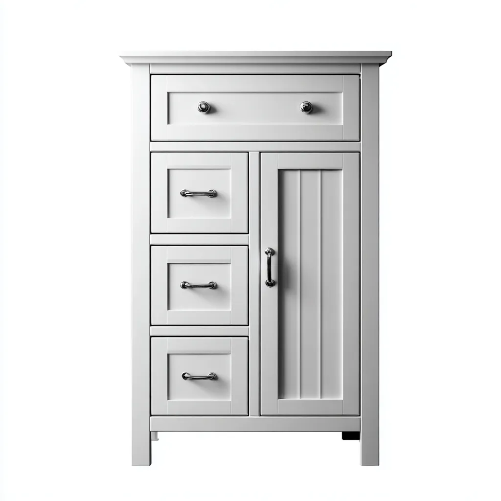 Rangement de salle de bain - bois - 65x35x115 cm - blanc - style classique-Casagetlab