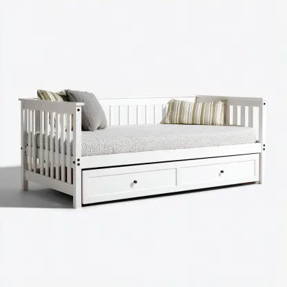 Canapé lit-bois-tissu-206x99x93 cm-blanc-style classique-Casagetlab