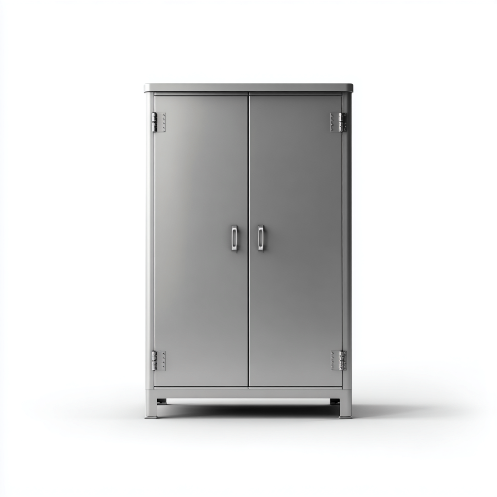 Armoire de bureau - métal - 92x46x182 cm - gris - design industriel-Casagetlab