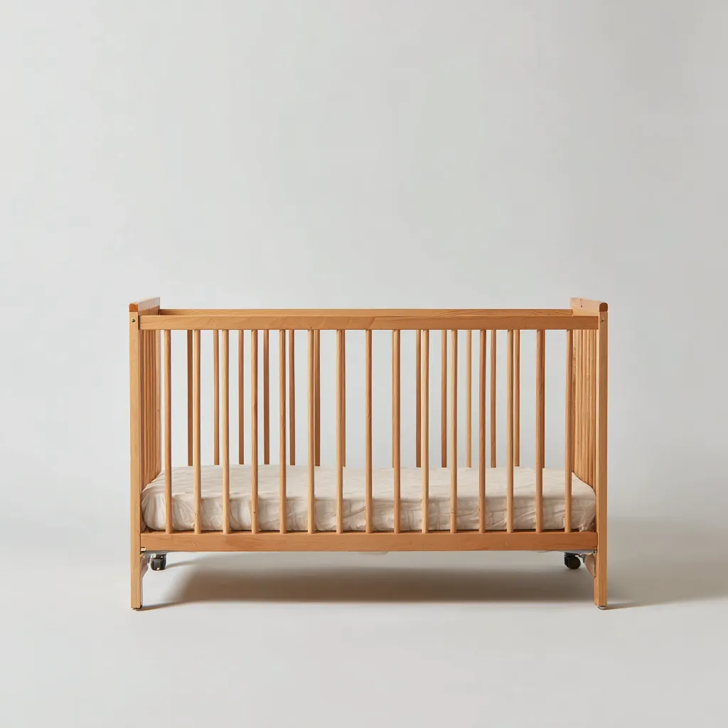 Lit bébé - bois - 125x65x93 cm - naturel - design moderne-Casagetlab