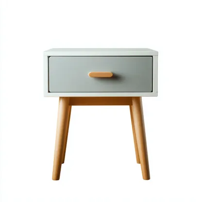 Commode - bois - 42x35x55 cm - blanc-gris - style scandinave-Casagetlab