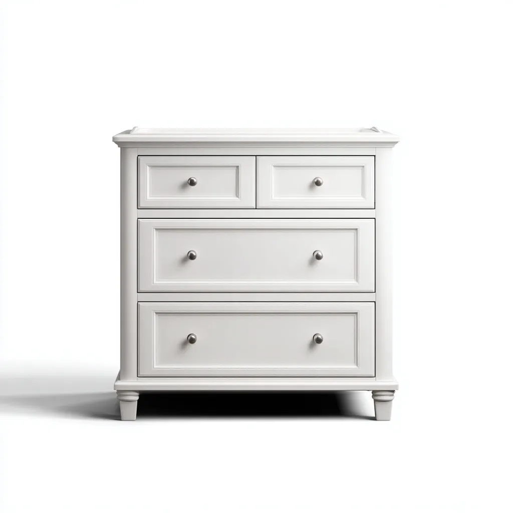 Commode - bois - 85x45x95 cm - blanc - style classique-Casagetlab