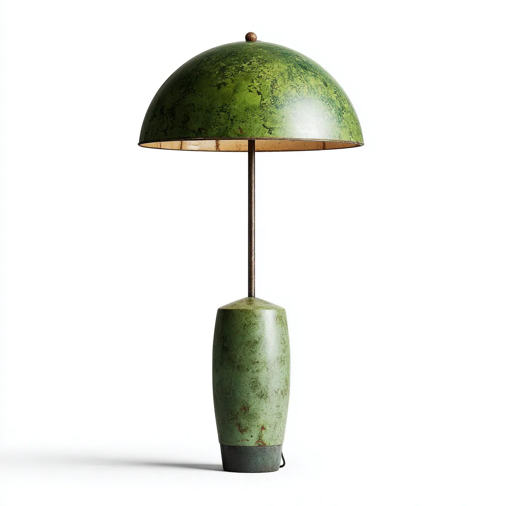 Lampadaire - métal - 32x32x150 cm - vert - style vintage-Casagetlab