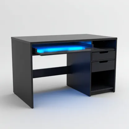 Bureau - bois - 120x55x75 cm - noir - design moderne-Casagetlab