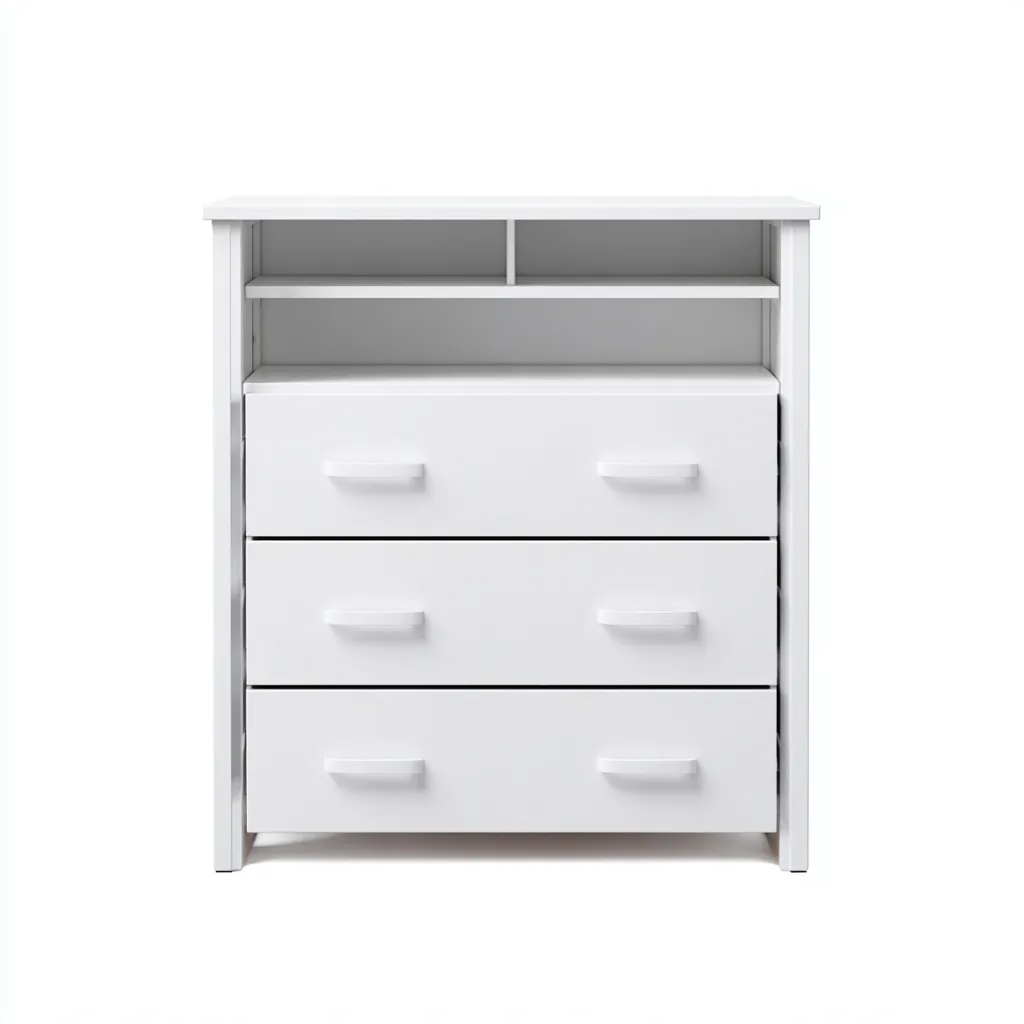 Commode - bois - 80x40x95 cm - blanc - style moderne-Casagetlab