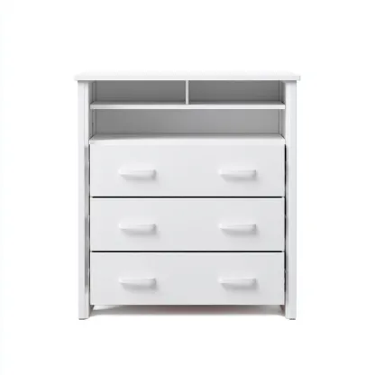 Commode - bois - 80x40x95 cm - blanc - style moderne-Casagetlab