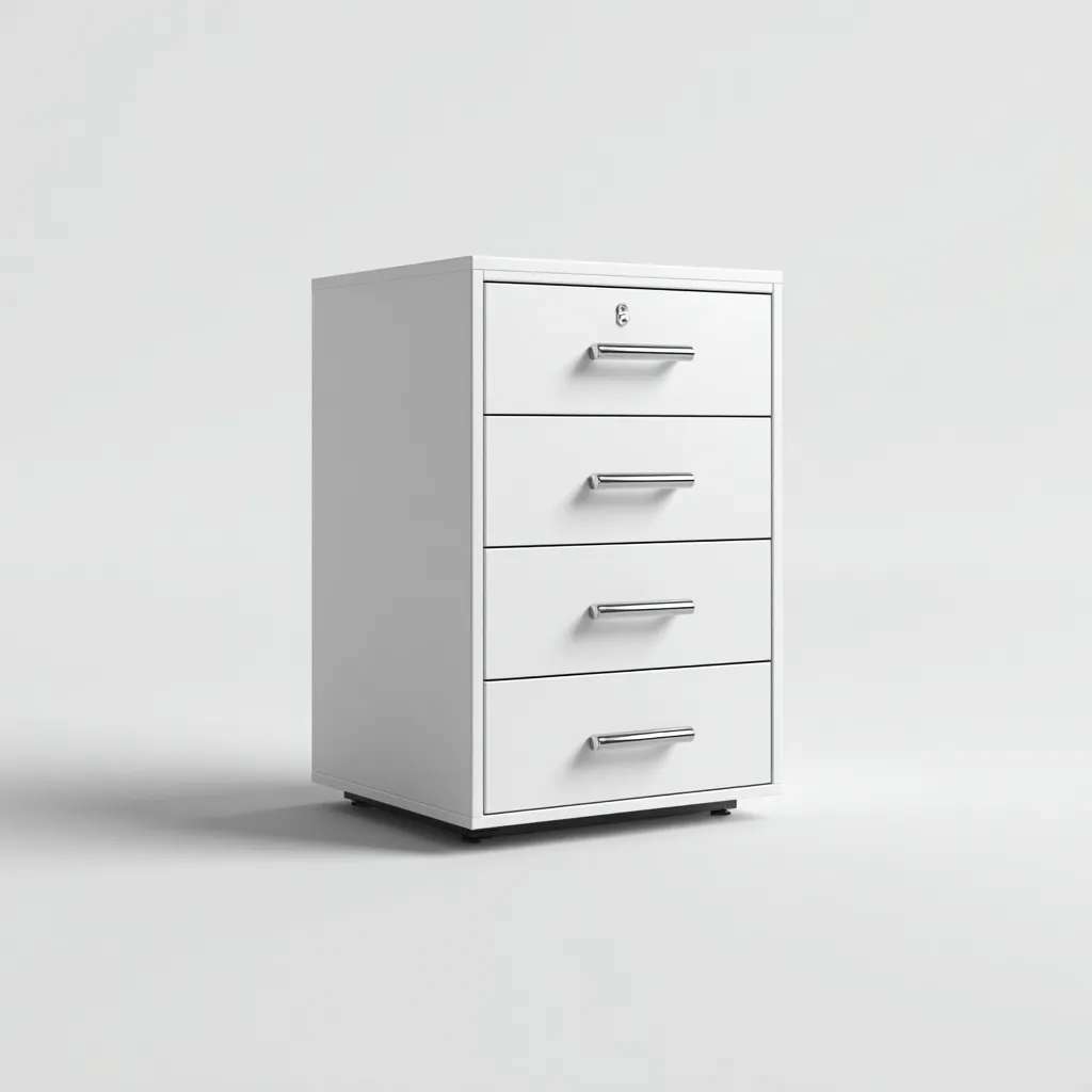 Armoire de bureau - bois - 46x58x102 cm - blanc - design moderne-Casagetlab