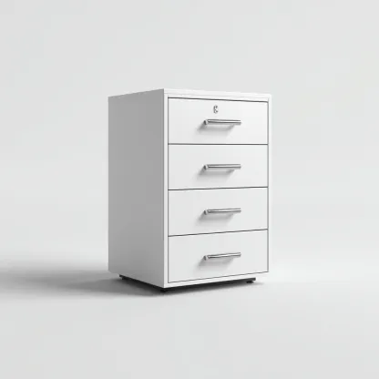 Armoire de bureau - bois - 46x58x102 cm - blanc - design moderne-Casagetlab