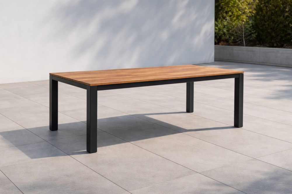 Tavolo in Legno e Metallo per Esterni