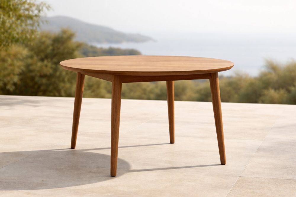 Tavolo da Esterno in Legno Massello Marrone