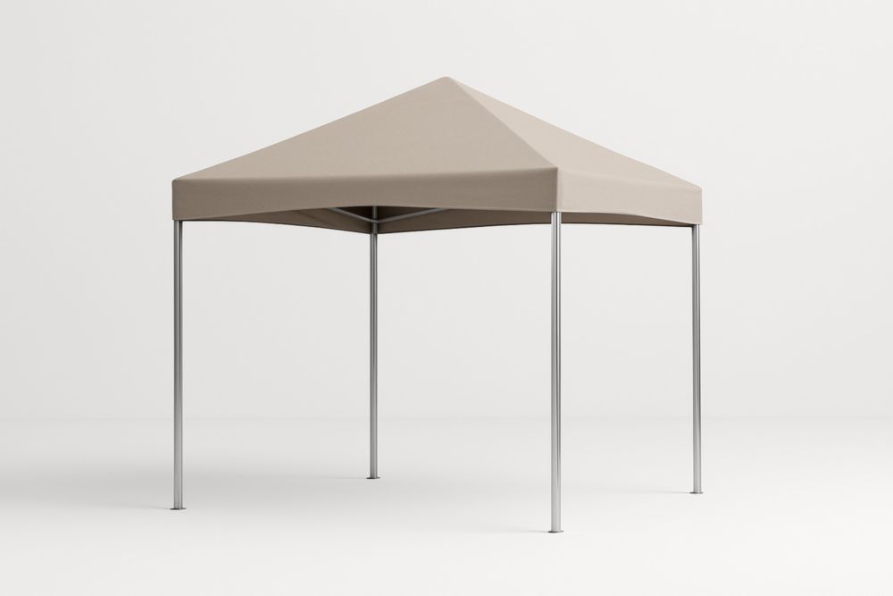 Gazebo da Giardino Quadrato in Poliestere Beige